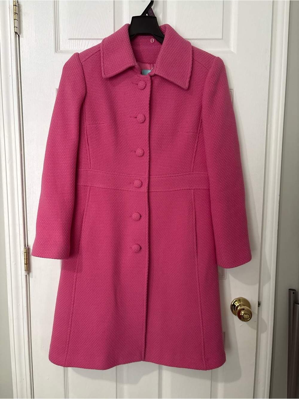 Vintage Marciano Mid Length
Pink Wool Blend Coat Lined size m